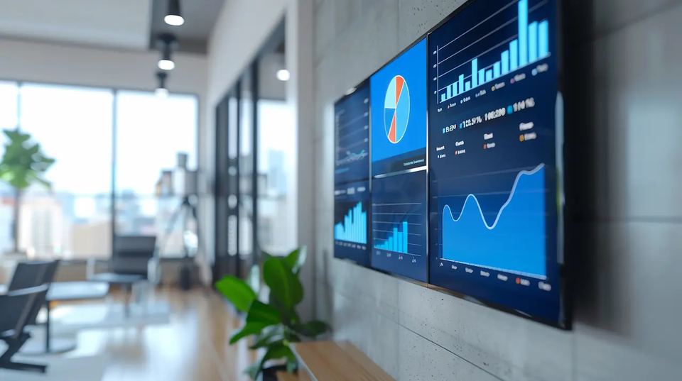 Corporate digital signage with dashboards